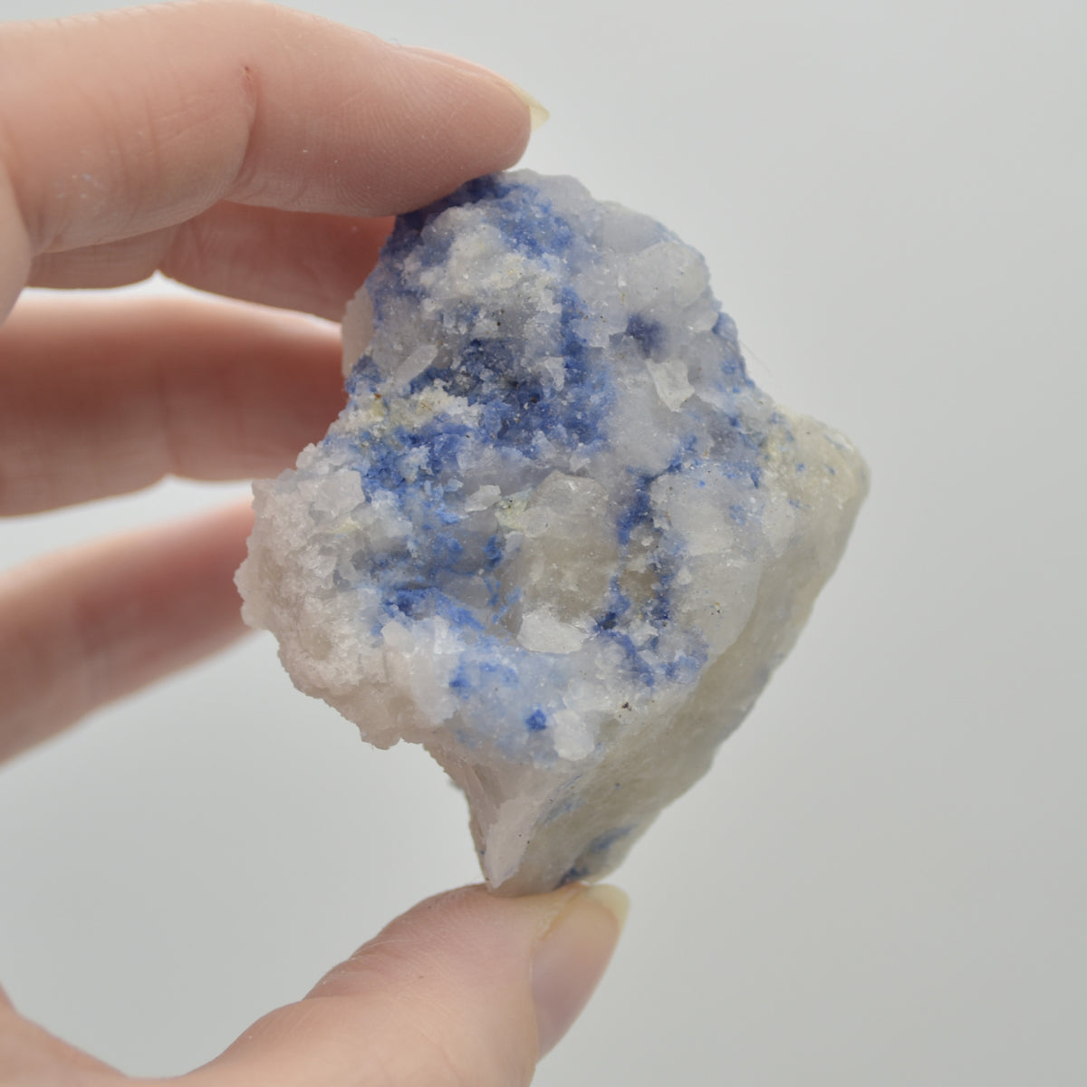 Raw Dumortierite in Quartz Specimen Rock - 79 grams