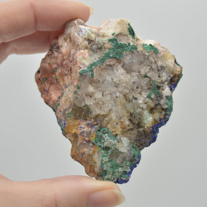 Azurite Malachite Calcite Specimen Matrix Rock - 120 grams