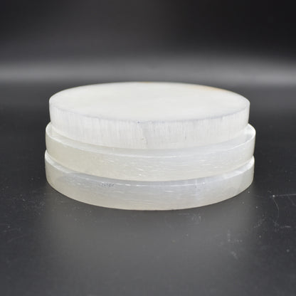 Selenite Round Charging Plate - 14.5cm - 1 Count