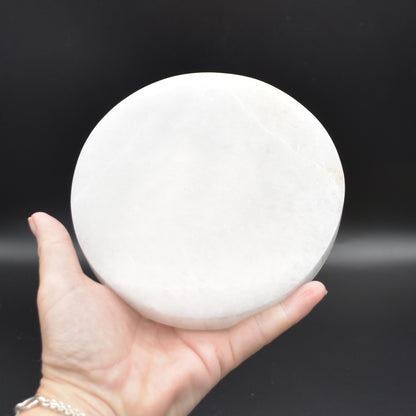 Selenite Round Charging Plate - 14.5cm - 1 Count