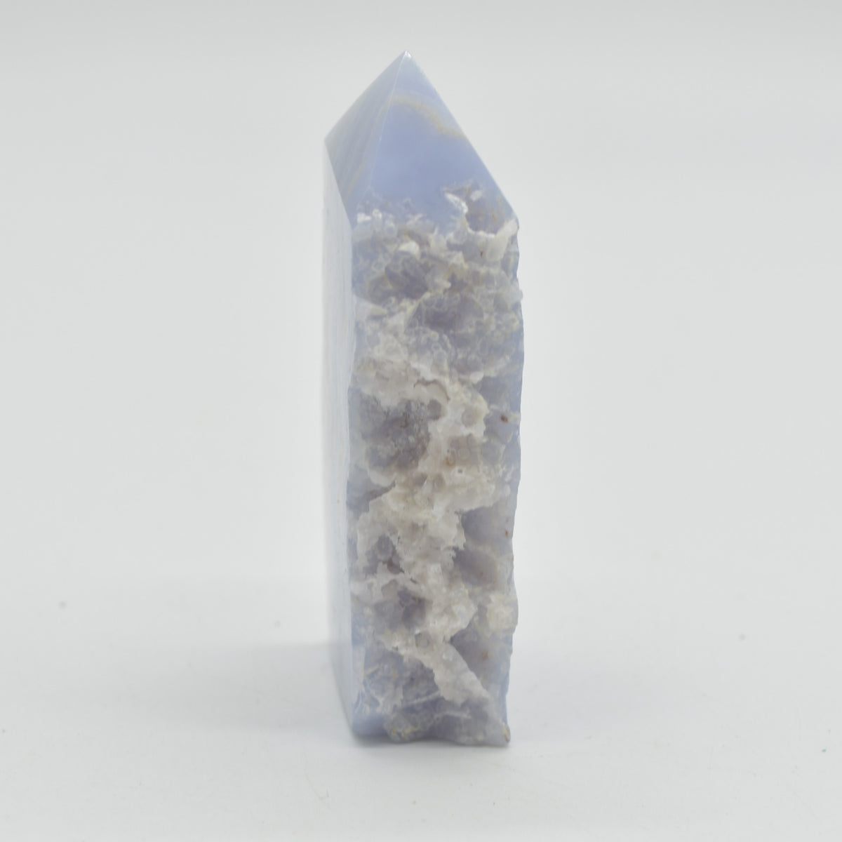 High Quality Blue Lace Agate Tower Point Slice - 6.9cm x 4cm x 1.6cm - 84 grams - #03