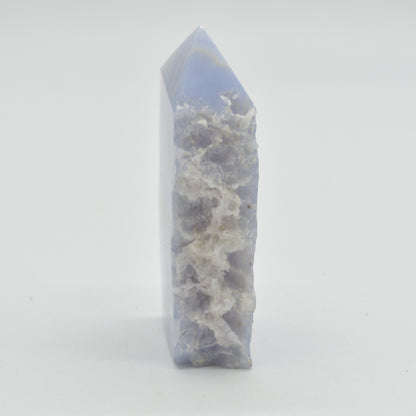 High Quality Blue Lace Agate Tower Point Slice - 6.9cm x 4cm x 1.6cm - 84 grams - #03