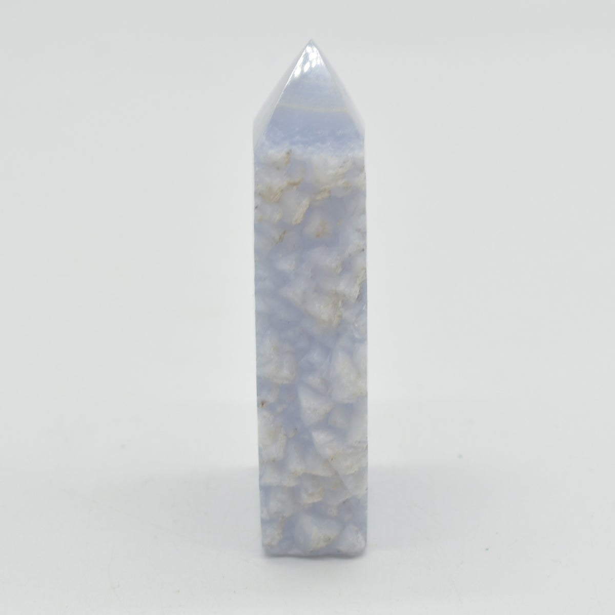 High Quality Blue Lace Agate Tower Point Slice - 6.9cm x 4cm x 1.6cm - 84 grams - #03