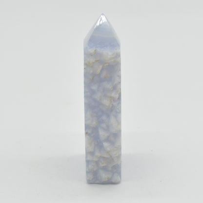 High Quality Blue Lace Agate Tower Point Slice - 6.9cm x 4cm x 1.6cm - 84 grams - #03