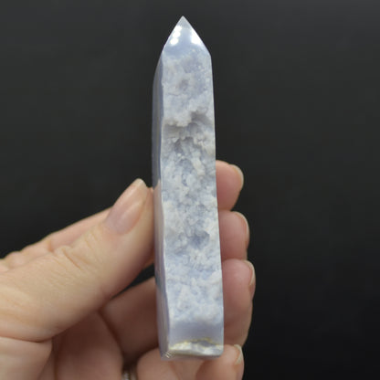High Quality Blue Lace Agate Tower Point Slice - 8cm x 4.1cm x 1.5cm - 90 grams - #13