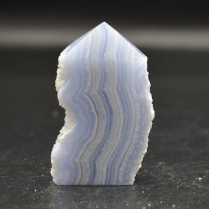 High Quality Blue Lace Agate Tower Point Slice - 6.3cm x 3.5cm x 1.5cm - 70 grams - #14