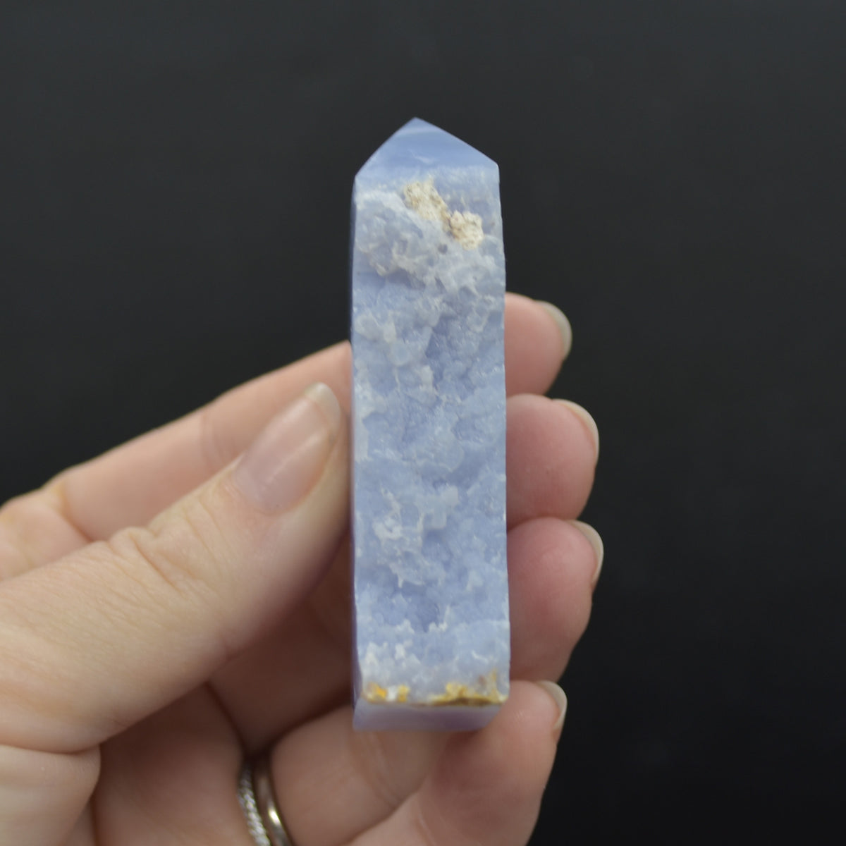High Quality Blue Lace Agate Tower Point Slice - 6.5cm x 3.6cm x 1.5cm - 70 grams - #16