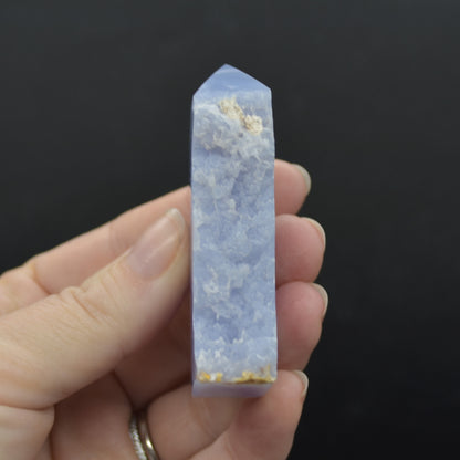High Quality Blue Lace Agate Tower Point Slice - 6.5cm x 3.6cm x 1.5cm - 70 grams - #16
