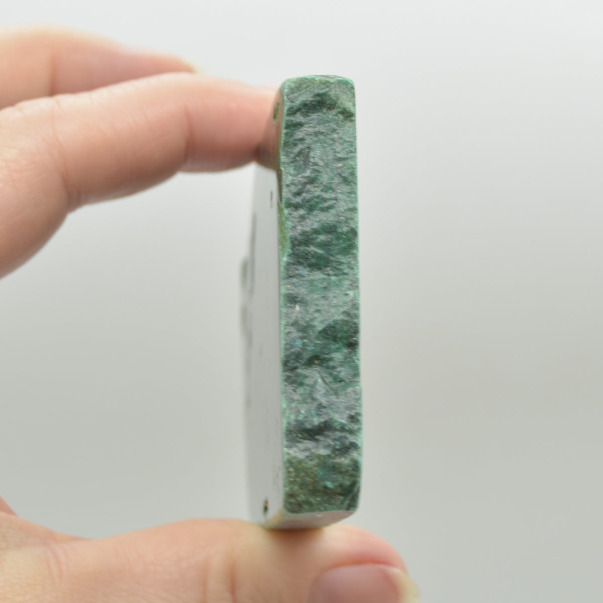 Malachite Crystal Freeform Slice, Slab - 7.9cm x 5.4cm x 0.9cm - 139 grams - #13