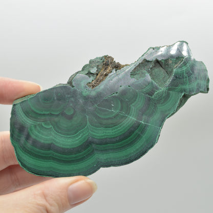 Malachite Crystal Freeform Slice, Slab - 5.8cm x 11.1cm x 1.3cm - 191 grams - #14