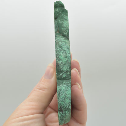 Malachite Crystal Freeform Slice, Slab - 5.8cm x 11.1cm x 1.3cm - 191 grams - #14