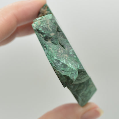 Malachite Crystal Freeform Slice, Slab - 5.8cm x 11.1cm x 1.3cm - 191 grams - #14