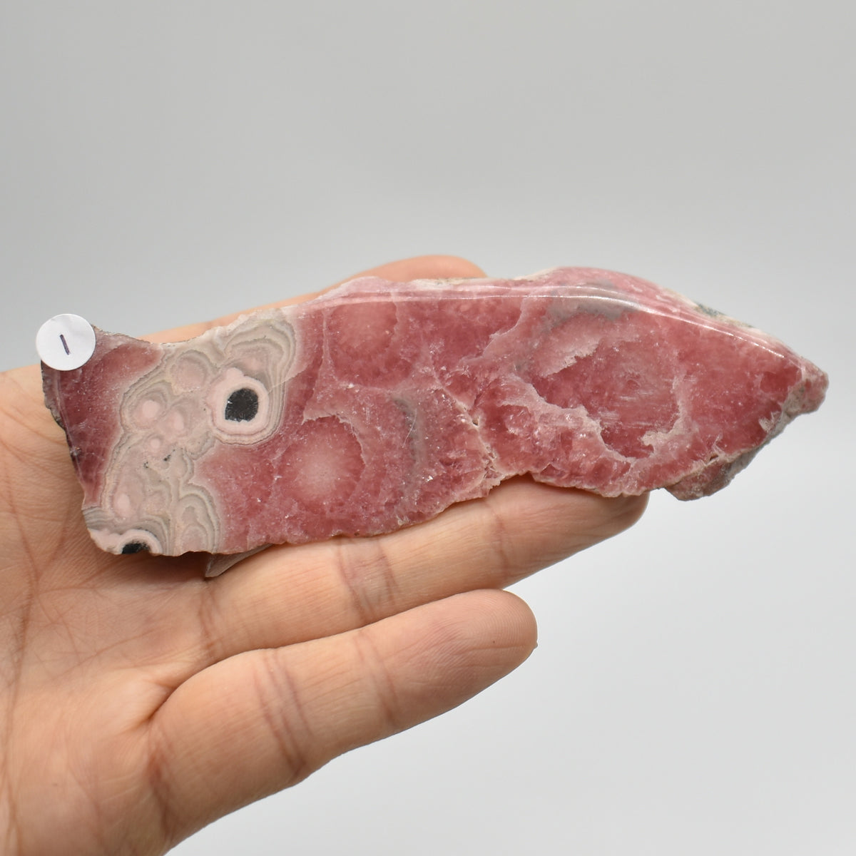 Raw Rhodochrosite Slab Slice Specimen from Argentina - 106 grams #01