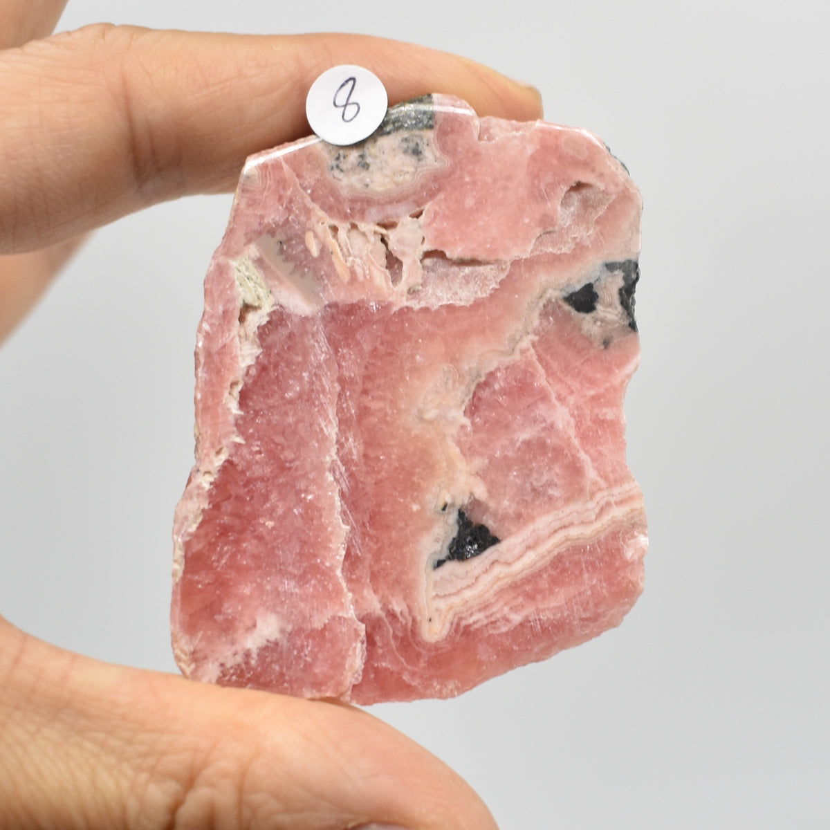 Raw Rhodochrosite Slab Slice Specimen from Argentina - 67 grams #08