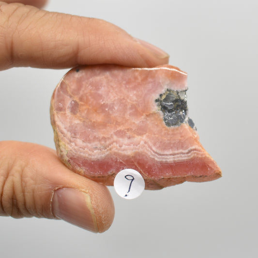 Raw Rhodochrosite Slab Slice Specimen from Argentina - 20 grams #09