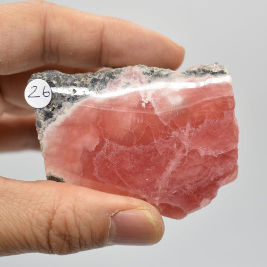 Raw Rhodochrosite Slab Slice Specimen from Argentina - 119 grams #26
