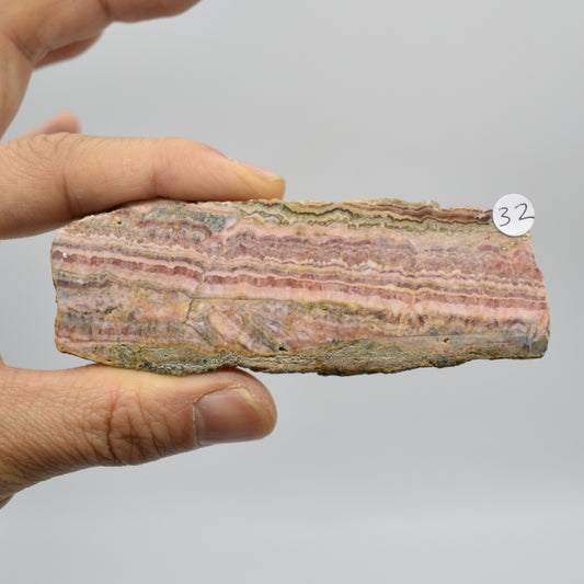 Raw Rhodochrosite Slab Slice Specimen from Argentina - 107 grams #32