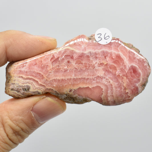 Raw Rhodochrosite Slab Slice Specimen from Argentina - 60 grams #36