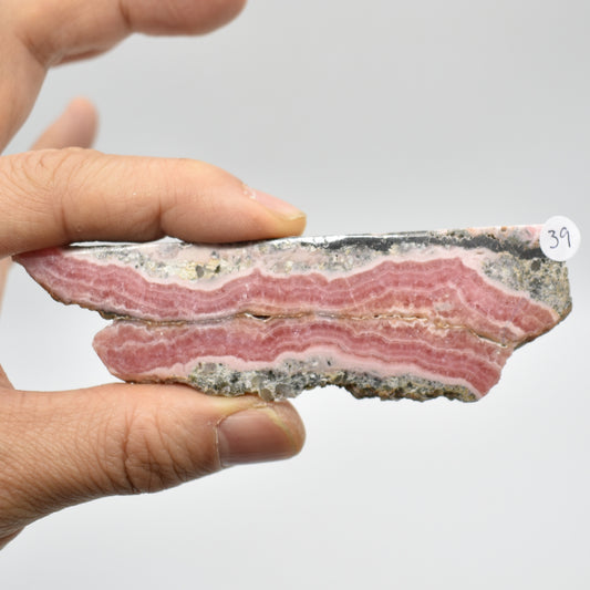 Raw Rhodochrosite Slab Slice Specimen from Argentina - 61 grams #39