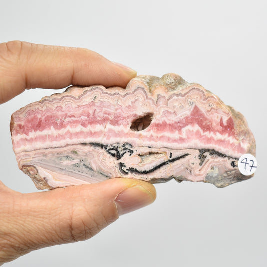Raw Rhodochrosite Slab Slice Specimen from Argentina - 128 grams #47