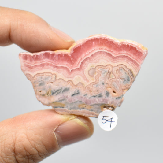 Raw Rhodochrosite Slab Slice Specimen from Argentina - 28 grams #54