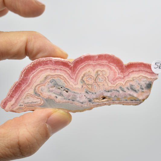 Raw Rhodochrosite Slab Slice Specimen from Argentina - 51 grams #56