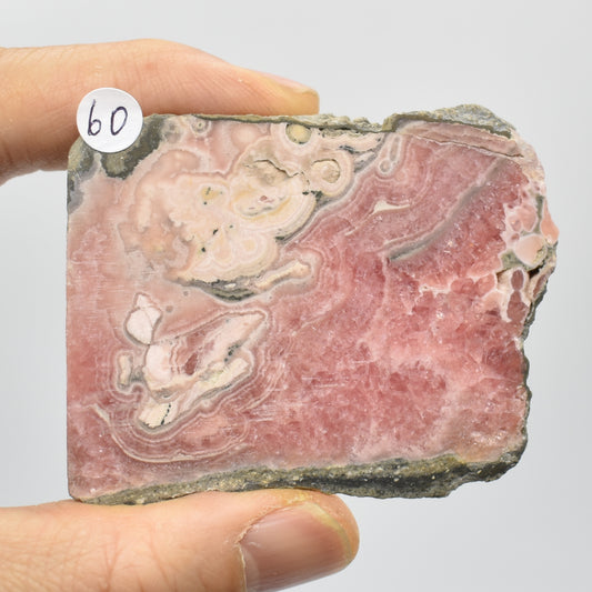 Raw Rhodochrosite Slab Slice Specimen from Argentina - 85 grams #60