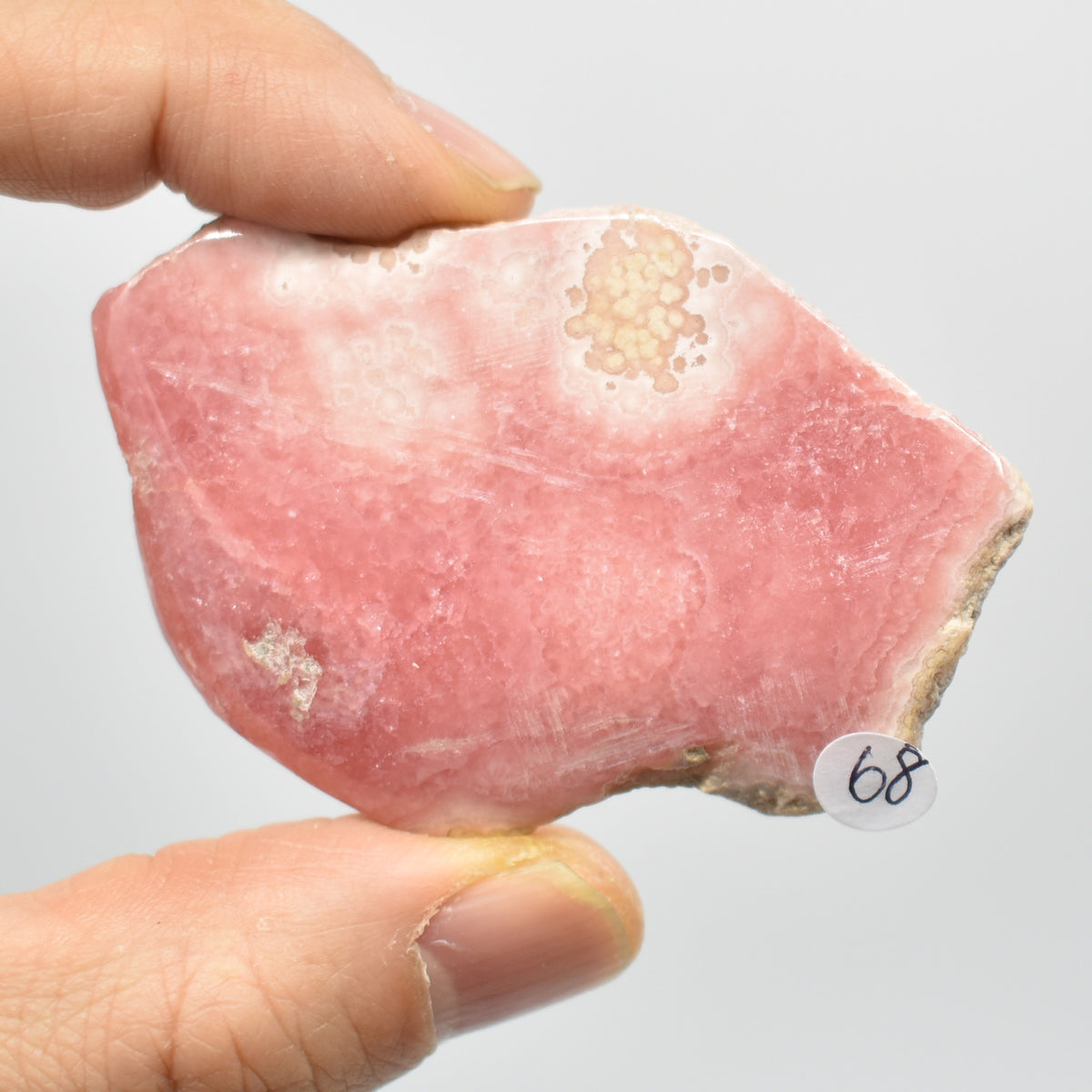 Raw Rhodochrosite Slab Slice Specimen from Argentina - 35 grams #68