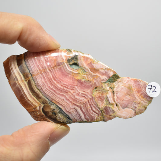 Rhodochrosite Slab Slice Specimen from Argentina - 72 grams #72