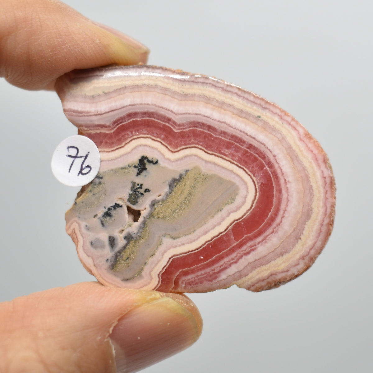 Rhodochrosite Slab Slice Specimen from Argentina - 27 grams #76