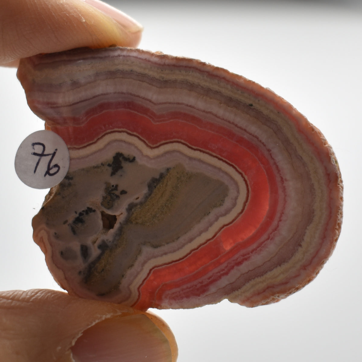 Rhodochrosite Slab Slice Specimen from Argentina - 27 grams #76