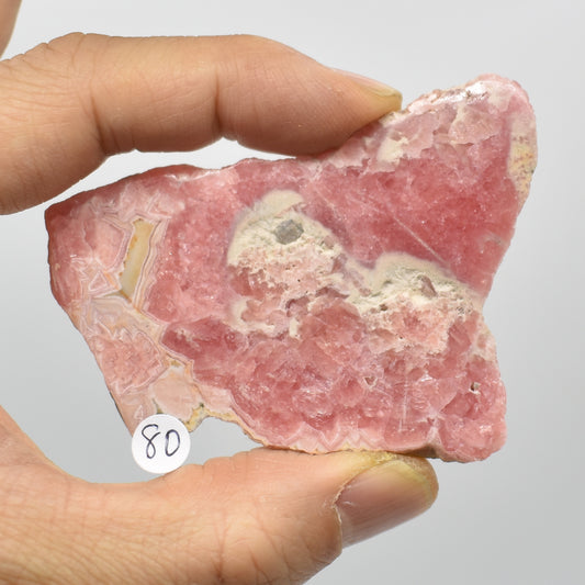 Raw Rhodochrosite Slab Slice Specimen from Argentina - 78 grams #80