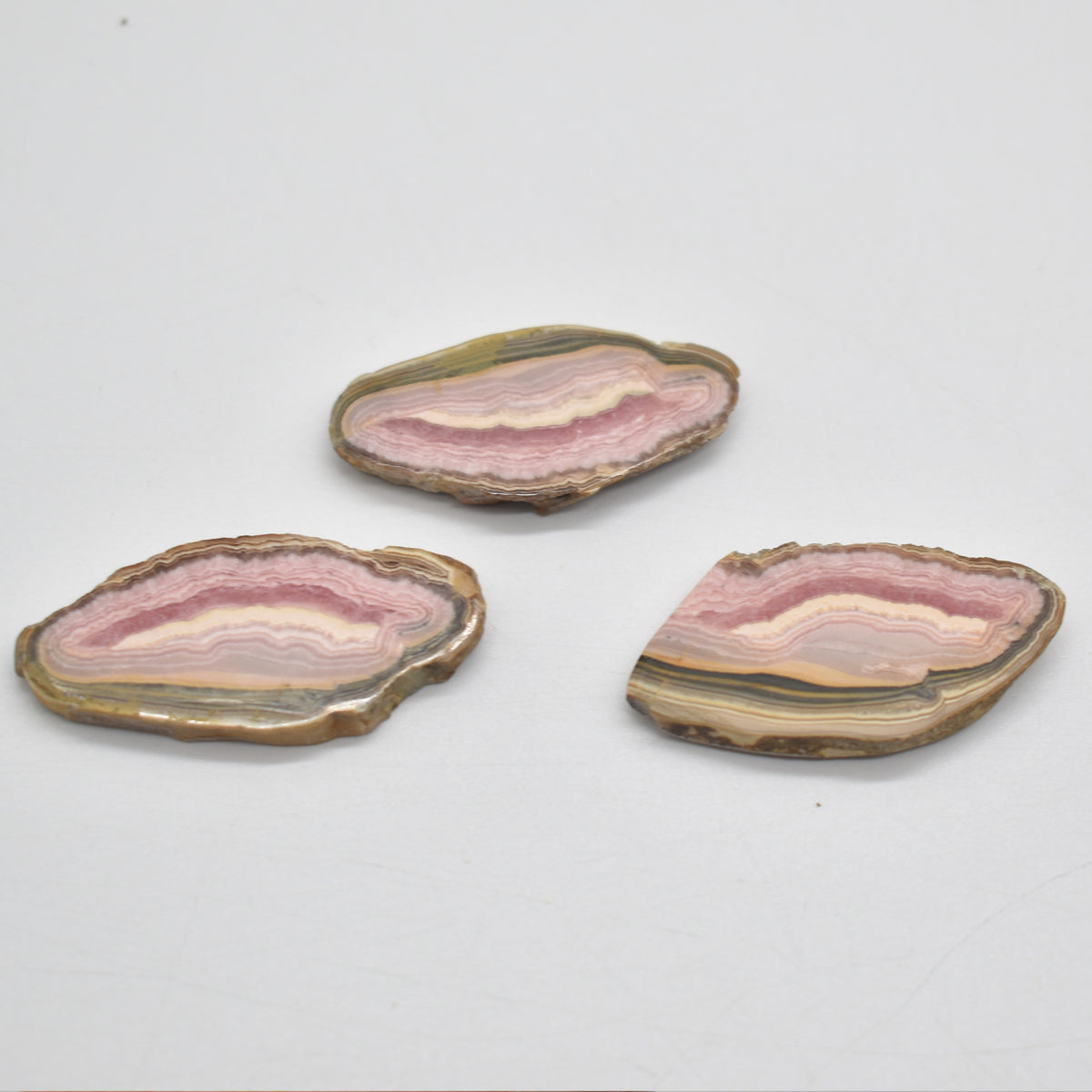Rhodochrosite Slices from Argentina - 3 Count - 34 grams