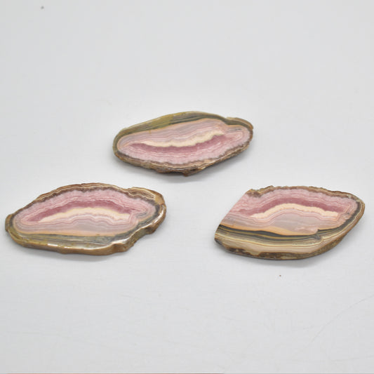Rhodochrosite Slices from Argentina - 3 Count - 34 grams