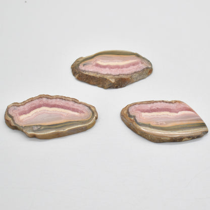 Rhodochrosite Slices from Argentina - 3 Count - 34 grams