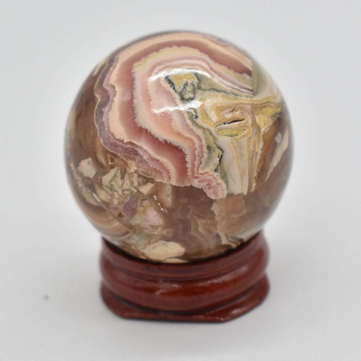 Rhodochrosite Crystal Sphere / Ball from Argentina - 3.5cm - 85 grams #02