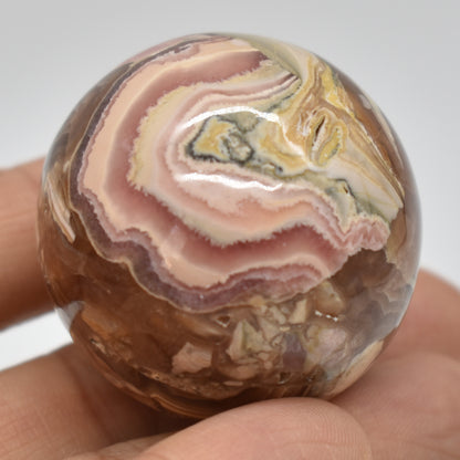 Rhodochrosite Crystal Sphere / Ball from Argentina - 3.5cm - 85 grams #02