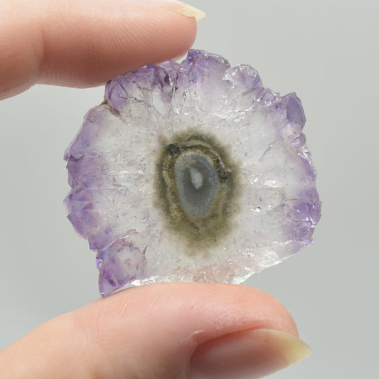 Amethyst Crystal Stalactite Slices from Brazil - 3.3cm x 3.3cm x 0.4cm #01