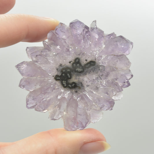 Amethyst Crystal Stalactite Slice from Brazil - 5.9cm x 5.5cm x 0.55cm #03