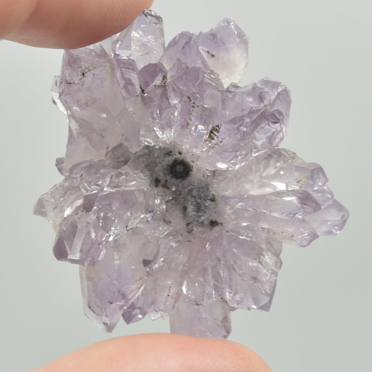 Amethyst Crystal Stalactite Slice from Brazil - 4.6cm x 3.7cm x 0.6cm