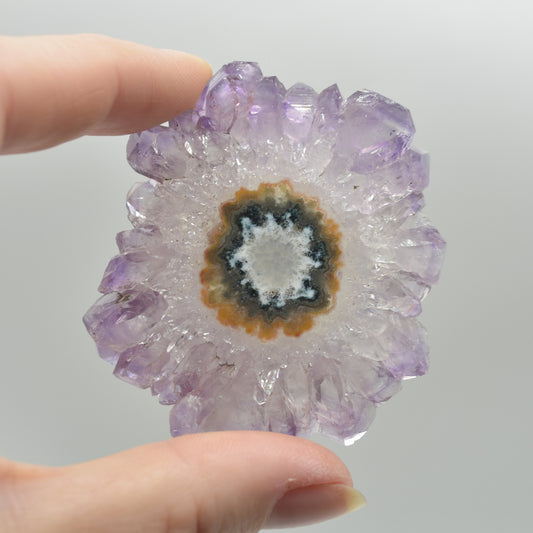 Amethyst Crystal Stalactite Slice from Brazil - 5.9cm x 5cm x 0.6cm