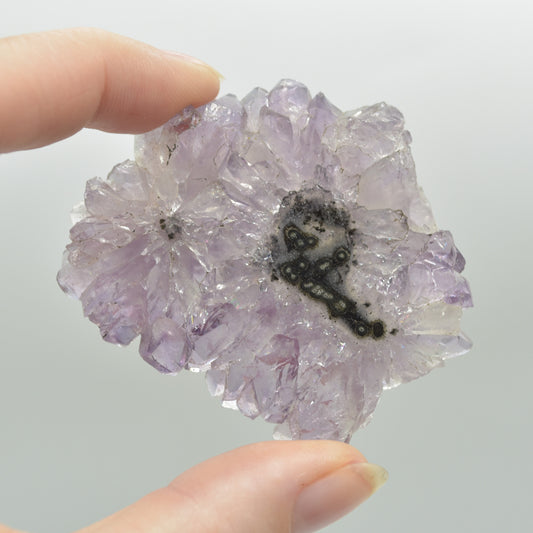 Amethyst Crystal Stalactite Slice from Brazil - 6cm x 5.3cm x 0.5cm