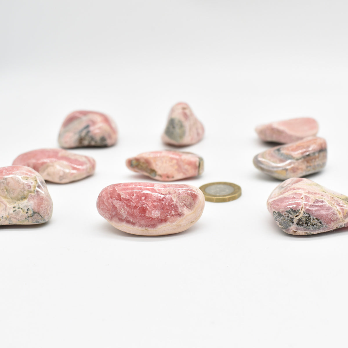 Rhodochrosite Crystal Tumble Stones from Argentina - 1 Count - 9 Choices #Lot 02