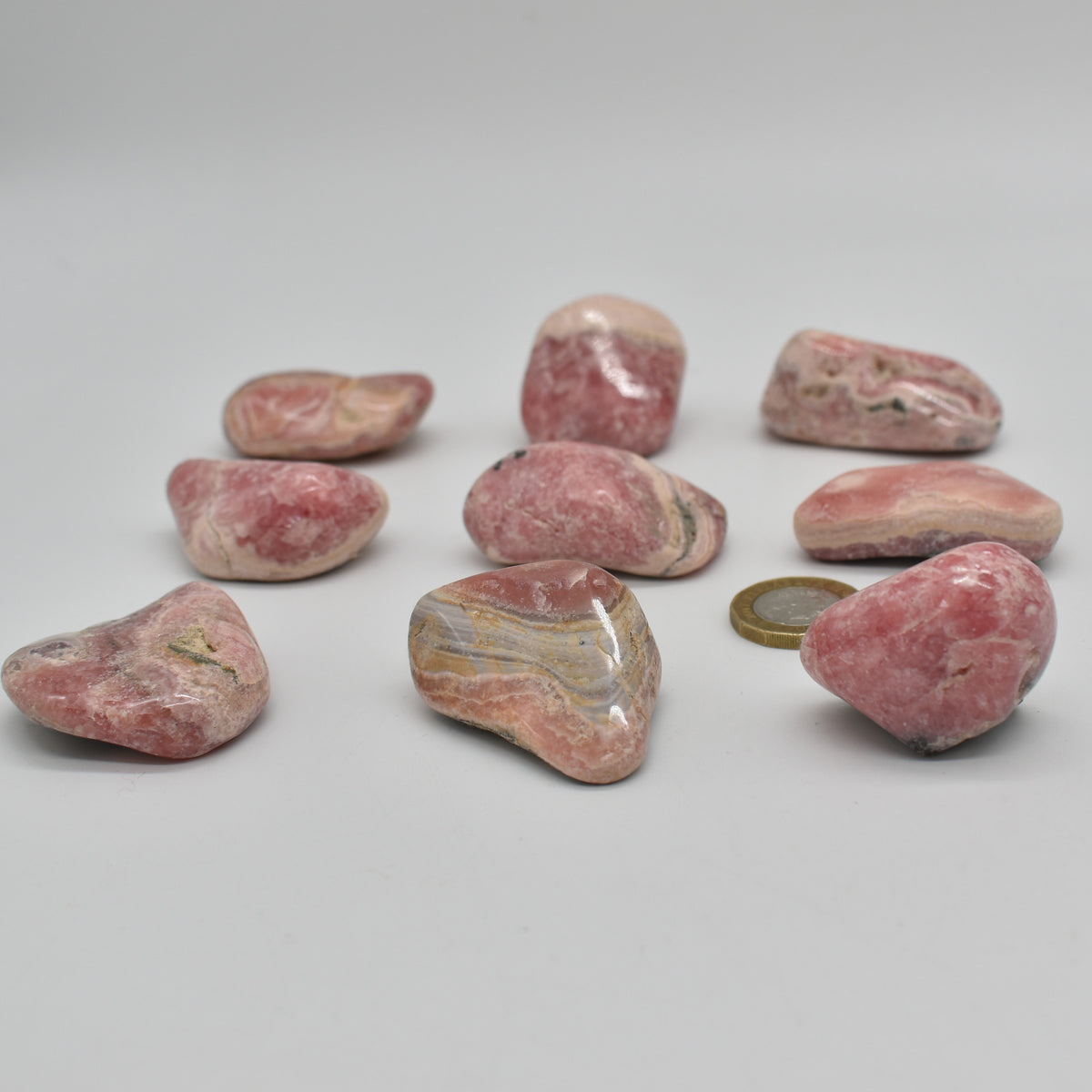 Rhodochrosite Crystal Tumble Stones from Argentina - 1 Count - 9 Choices #Lot 05