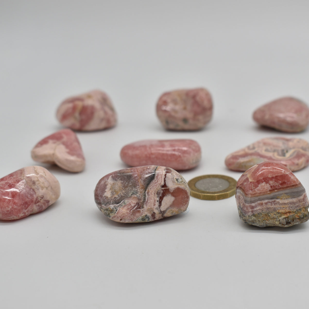 Rhodochrosite Crystal Tumble Stones from Argentina - 1 Count - 9 Choices #Lot 06