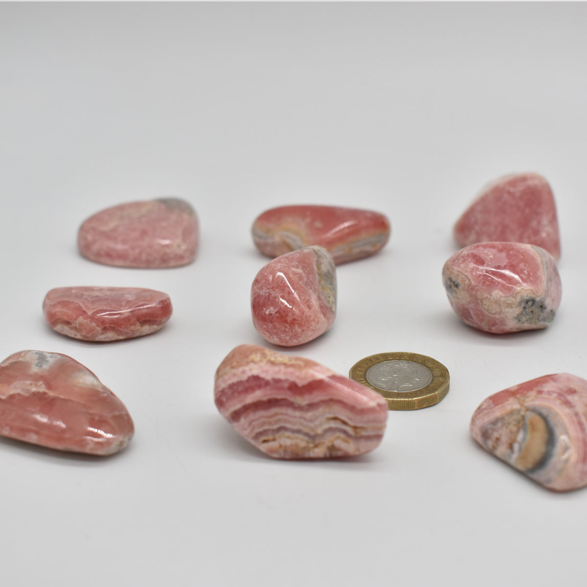 Rhodochrosite Crystal Tumble Stones from Argentina - 1 Count - 9 Choices #Lot 07