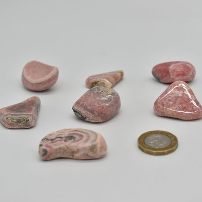 Rhodochrosite Crystal Tumble Stones from Argentina - 1 Count - 7 Choices #Lot 08