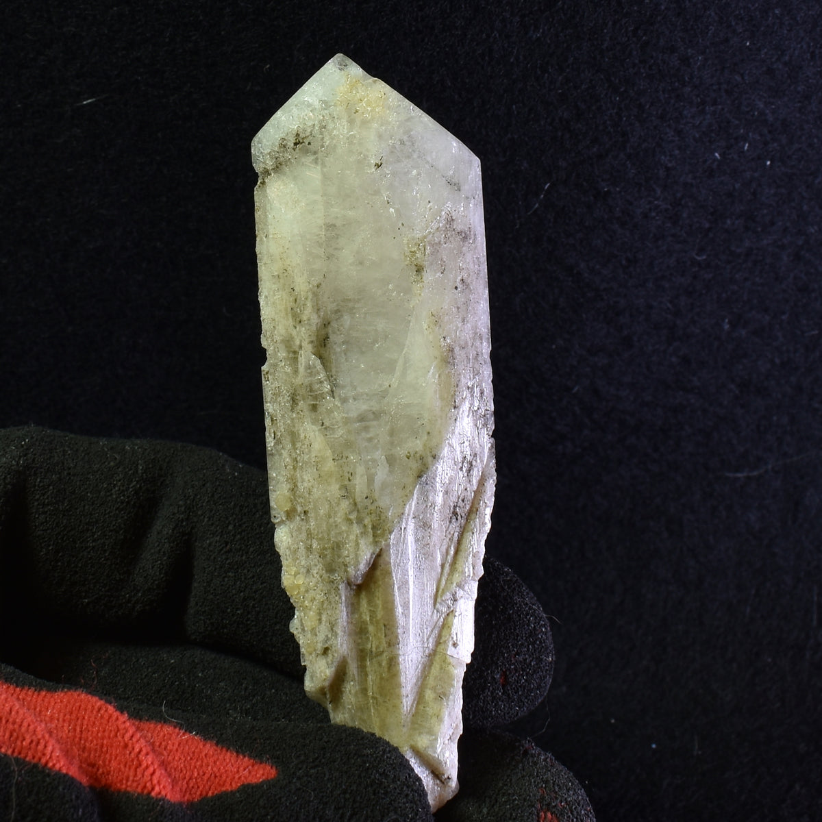Danburite (with Pyrite and Sphalerite) UV Reactive Crystal Raw Point Specimen from Mexico - 34 grams - #03