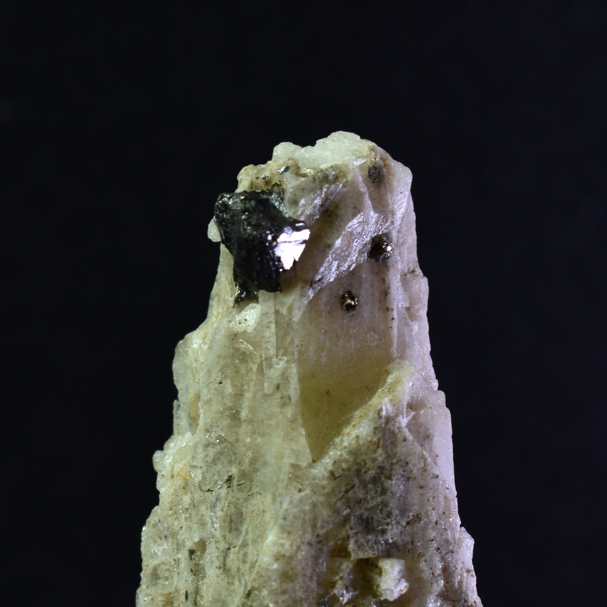 Danburite (with Pyrite and Sphalerite) UV Reactive Crystal Raw Point Specimen from Mexico - 34 grams - #03