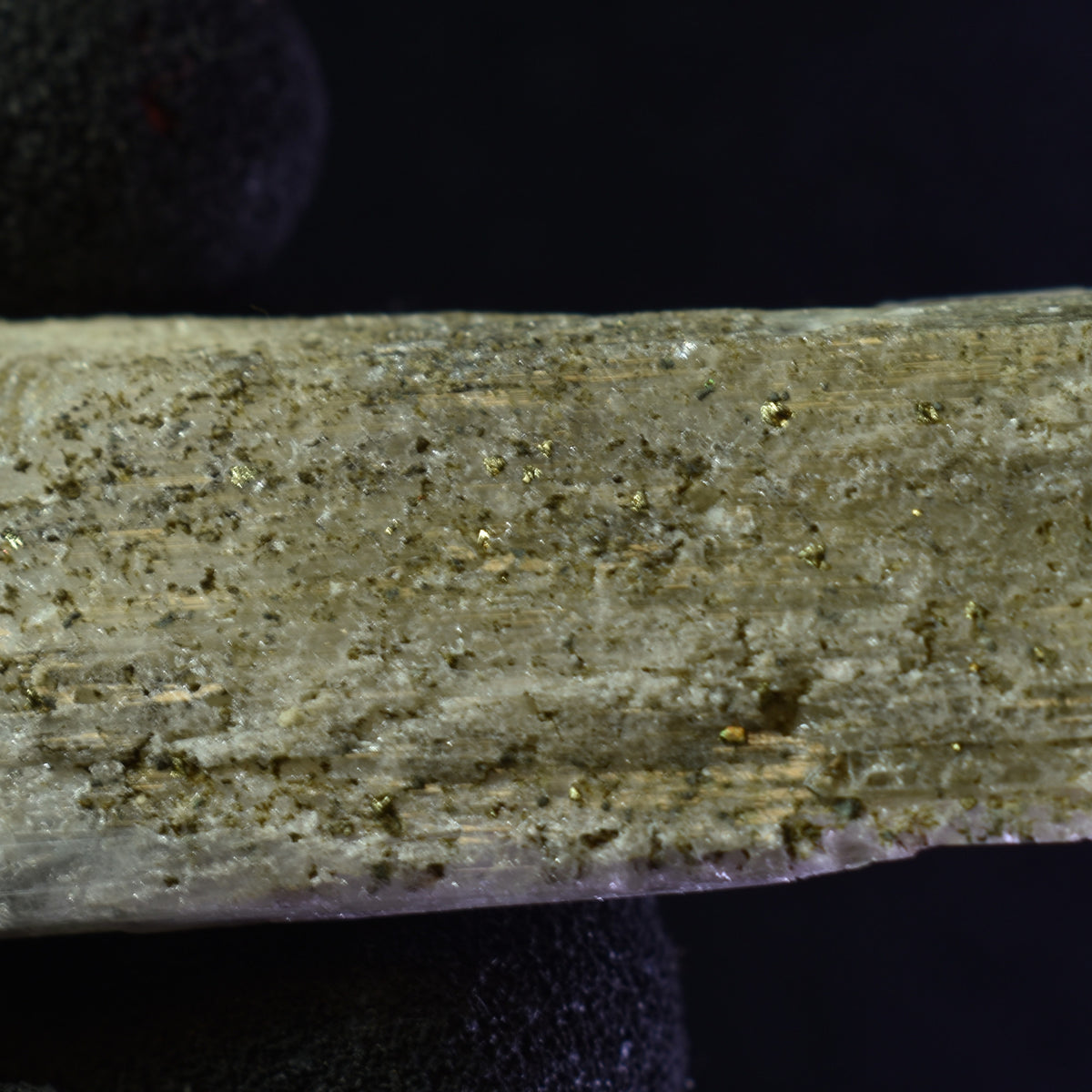 Danburite (with Pyrite and Sphalerite) UV Reactive Crystal Raw Point Specimen from Mexico - 34 grams - #03